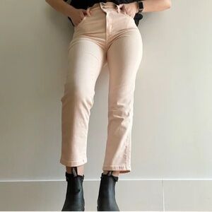 NWT LEVI'S 724 HIGH RISE STRAIGHT CROPPED soft pink -  26